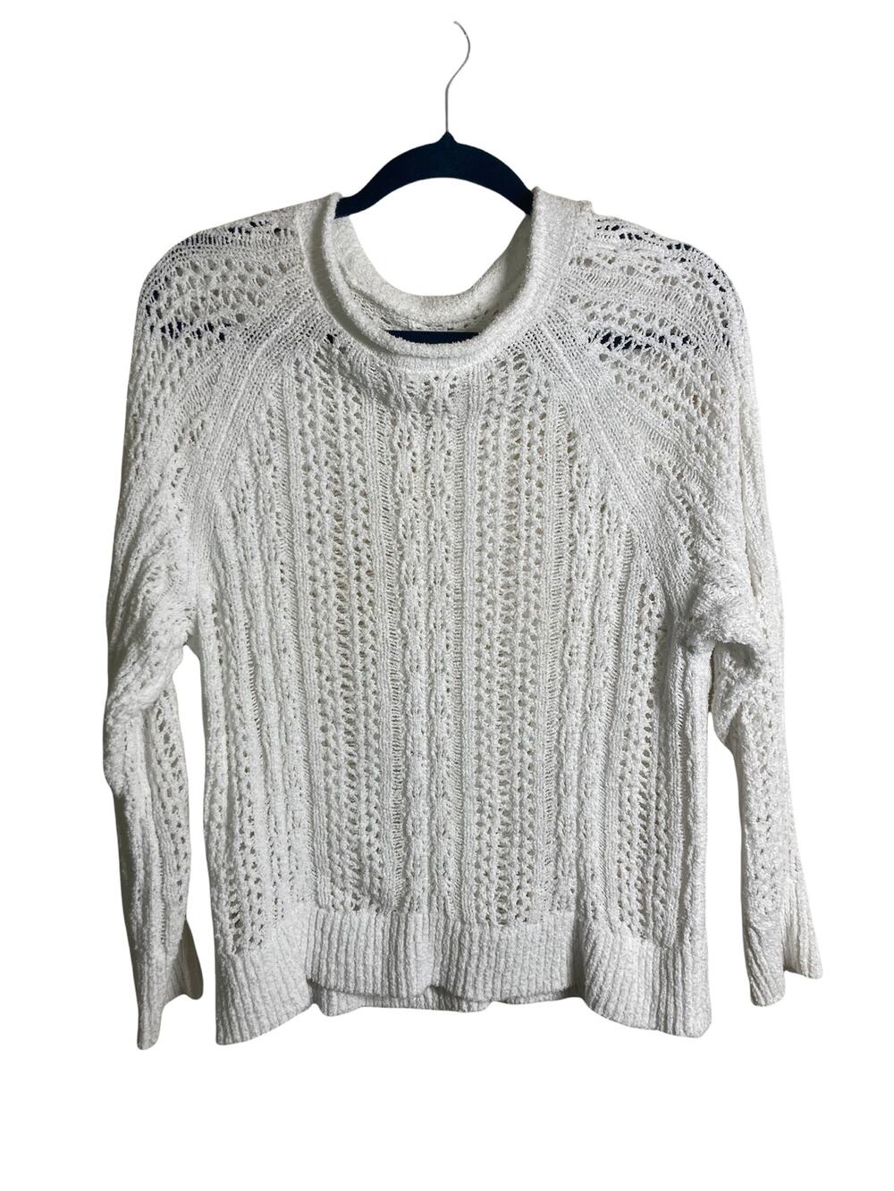 Lou & Grey White Crochet Sweater